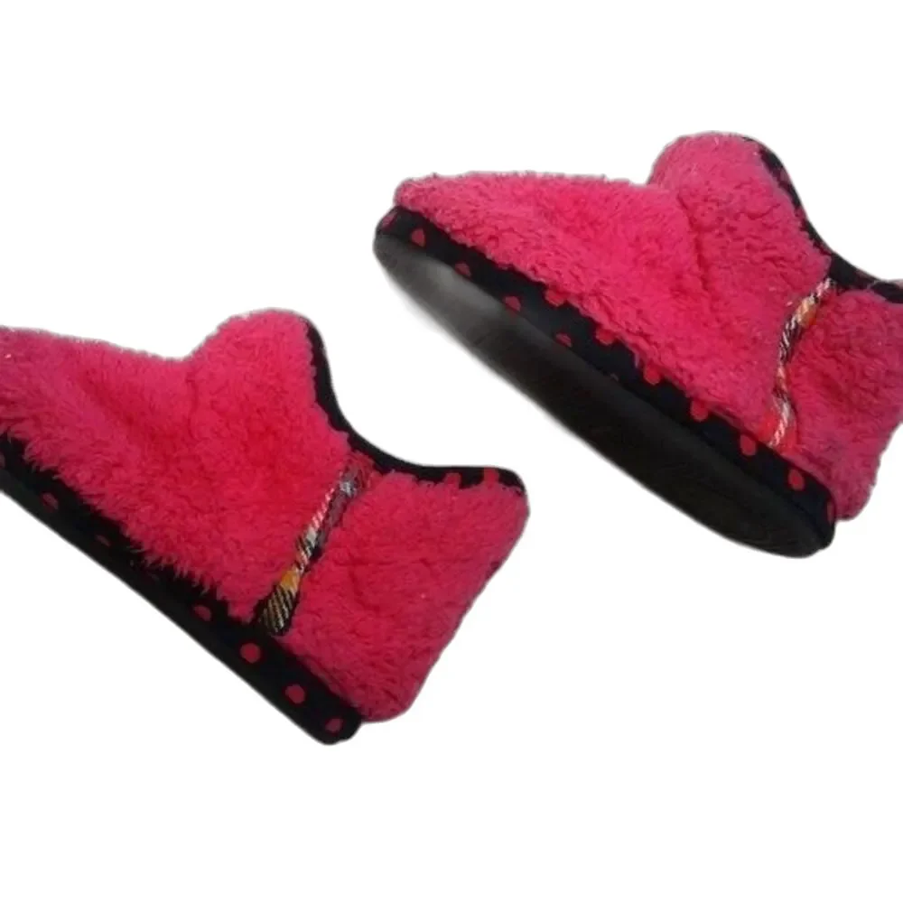 Dearfoams Memory Foam Slippers Girls 13/1 Plush Pile Pink Polka Dot Indoor/Out